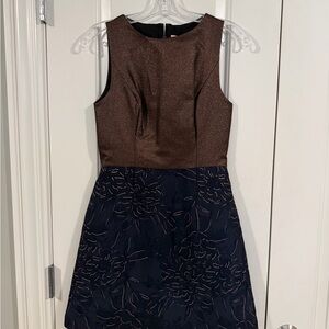 Hutch Brown and Navy Mini Dress